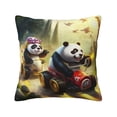 thumbnail image 1 of ZICANCN Decorative Throw Pillow Covers , Panda Race Couch Sofa Decorative Knit Pillow Covers for Living Room Farmhouse 20"x20", 1 of 8