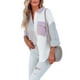 thumbnail image 5 of Txlixc Blusa de mujer Contraste Color Costura Manga larga Solapa Cierre de botón Suelta Versátil Camisa casual Tops Txlixc  Moda, 5 of 9