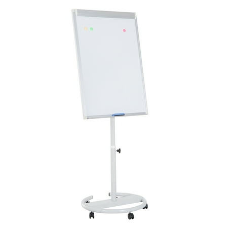 rolling whiteboard vinsetto x40 easel magnetic adjustable wheels height