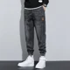 thumbnail image 2 of Pantalones vaqueros negros para hombre, talla grande, elásticos, de color azul claro, para hombre, pantalones de gran tamaño, estilo grunge, Y2k, estilo Harajuku, nuevos en mezclilla, 2 of 4