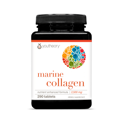 Youtheory | Marine Collagen Enhanced Formula tipo 1 3-290 Tabletas. Suplemento alimenticio.