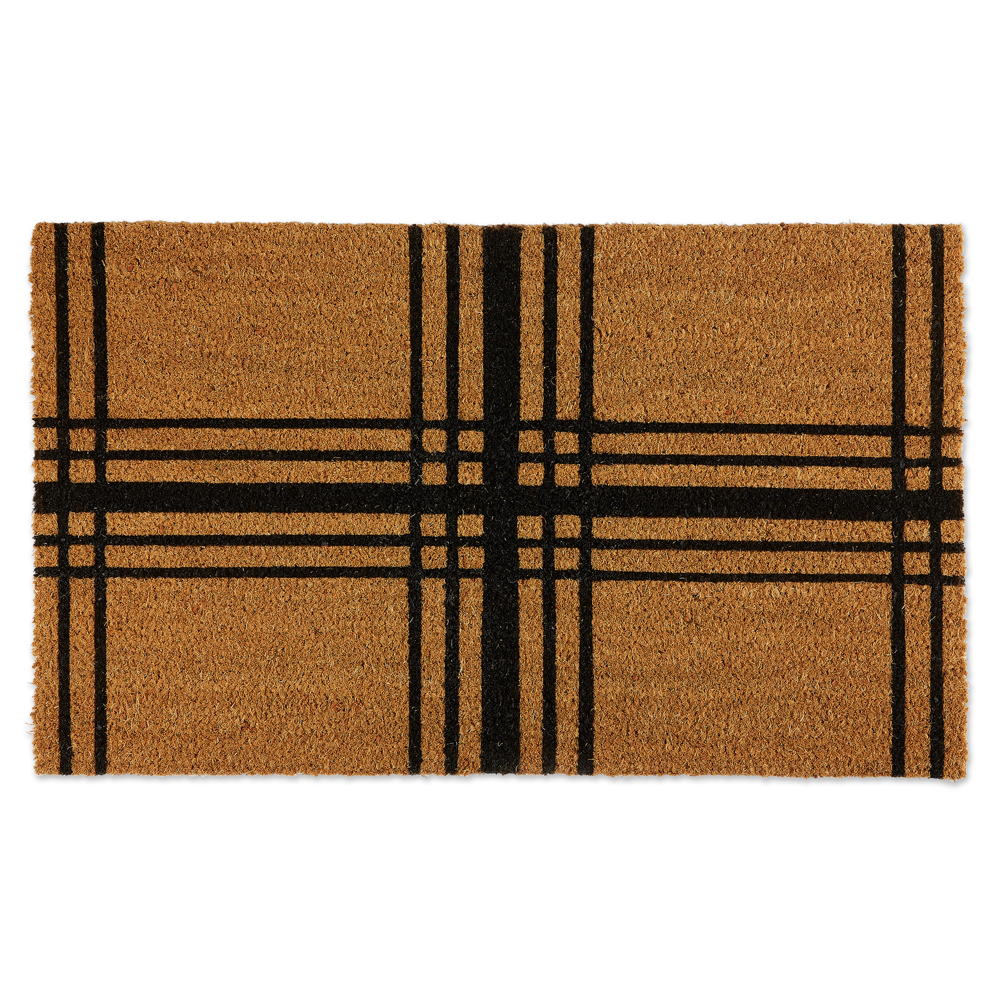 DII Black Farmhouse Plaid Doormat