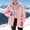 Pink, variant on Dasayo Zip Front Womens Coats Soft Fuzzy Black Fleece Jackets Stand Collar Oversized Streetwear Shackets for Women L