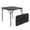 Black, variant on Leumius 34" Square Folding Table,Fold-in-Half Plastic Card Table,Picnic Party Event Dining Camp Table for Indoor Outdoor,Black