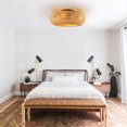 thumbnail image 3 of 19 Inch Rattan Ceiling Fan with Remote Control, Dimmable LED Light, 7 Blades, Ultra Quiet Reversible DC Motor for Bedroom Living Room, 3 of 8