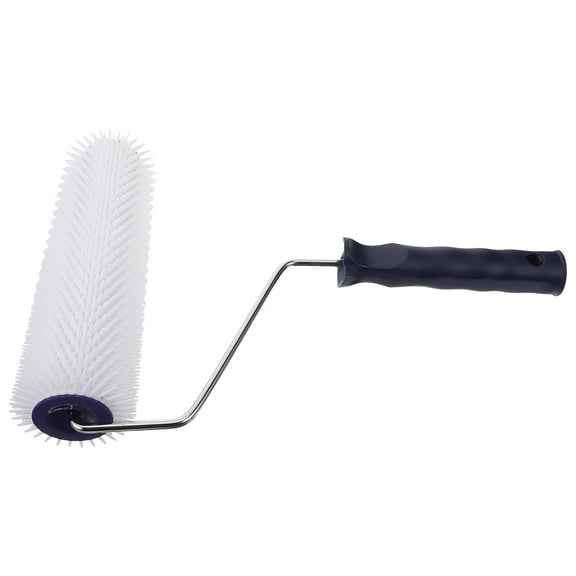 IBASETOY Self Leveling Defoaming Roller Brush for Home Use PE Plastic White Spiked Screeding Tool 15.8 Inch