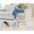 thumbnail image 3 of Merluxy Sofa, Modern Couch with Sleek Curved Armrest, 3 Seater Comfy Couch, Deep Seat Sofa Couch for Living Room, , Boucle White Couch, 3 of 7