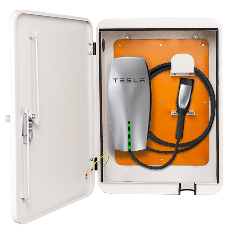 BMZX Tesla Charger Station Box for Tesla Gen 3 Wall Connector Charging Box  Cable Organizer IP66 Waterproof Dustproof Metal Box Outdoor Indoor
