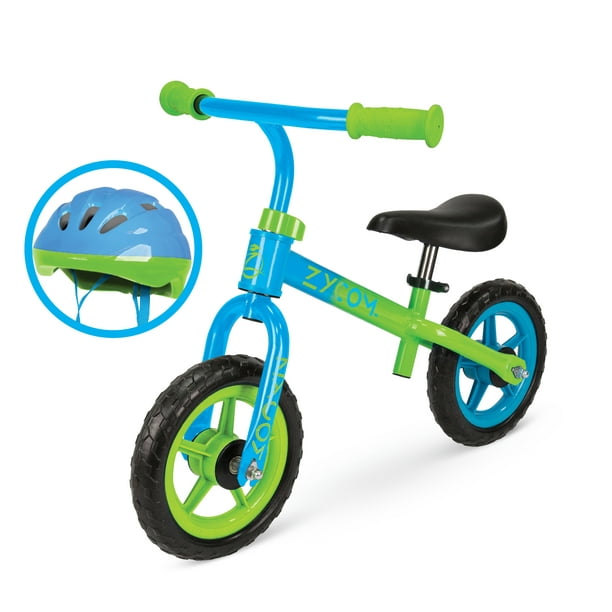 ZBike Toddlers Balance Bike and Adjustable Helmet Combo Blue