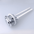 thumbnail image 1 of Inodoro pequeño, artículos sanitarios, accesorios para tanque de agua, interruptor de botón doble circular pequeño blanco galvanizado, 1 of 4