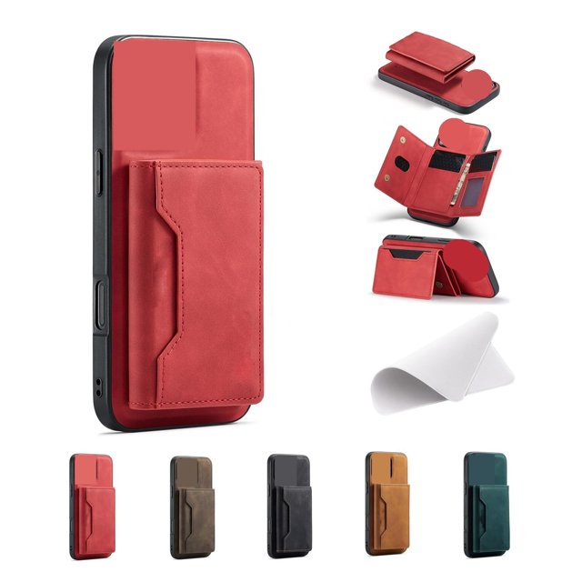 2 in 1 Detachable Leather Wallet Case Phone Case Magnetic Wallet with Stand and Card Holder