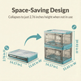 thumbnail image 4 of Meilimei 40-Quart Plastic Storage Bins with Lids, Foldable Design, for Organizing Clothes, Snacks, and Camping (Cyan), 4 of 8
