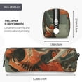thumbnail image 3 of Cauagu Gigantic Skull In Clouds Print Leather Pencil Pen Case - Stationery Bag Portable Stationery Bag Big Capacity Pencil Pouch Cosmetic Organizer Bag for Men & Women, 3 of 7