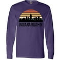 thumbnail image 3 of Inktastic Indianapolis Indiana Skyline Retro Long Sleeve T-Shirt, 3 of 5