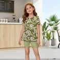 thumbnail image 5 of Grblisyd Girls Hawaiian Outfits Tops + Elastic Waist Shorts Clothing Sets Summer Clothes 1-13 Years, 5 of 6