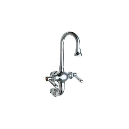 Chicago Faucets 225-AB Wall Mounted 1.5 GPM Utility / Service Faucet with Lever Handles - Commercial Grade