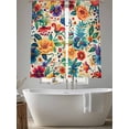 thumbnail image 4 of Vintage Botanical Sheer Curtains 63 Inch Length 2 Panels Set, Spring Floral Summer Vintage Voile Window Treatment Rod Pocket Curtains Sheers Drapes for Bedroom/Living Room/Kitchen 52x"63"x2, 4 of 7