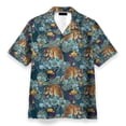 thumbnail image 4 of Camisa hawaiana personalizada con diseños geniales a la moda para hombres, blusas casuales de verano con estampado 3D de tigre, de manga corta, para playa, estilo Harajuku para niños, 4 of 5