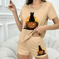 thumbnail image 6 of Censtreet Women's Pajama Sets Halloween Short Sleeve Pjs 2 Piece Top and Shorts Sleepwear Comfy Soft Lounge Sets S-XL, 6 of 7