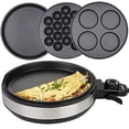 thumbnail image 2 of CucinaPro Multi Baker Deluxe- Baking Made Easy- Electric Appliance with Temp Control, 3 Interchangeable Skillets for Grilling Baking or Dessert Making- Grilled Cheese Omelets Pizza, Cake Pops, Gift, 2 of 4