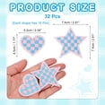 thumbnail image 2 of Uxcell 32 Pcs Parches Bordados de Corazón Estrella a Planchar Aplicaciones Parches para Chaqueta Colección de Denim Ropa Vestidos Sombreros Jeans Accesorio DIY, Azul claro/Rosa claro, 2 of 6