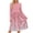 Pink, variant on Edvintorg Long Sleeve Dresses for Women Fashion Printed Crew Neck Casual Midi Dresses Fashion Clothing Women S-2XL Blue