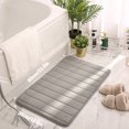 thumbnail image 2 of Littleduckling Memory Foam Bath Mats Anti Slip Soft Absorbent Bathroom Rugs Washable Floor Mat(Grey), 2 of 7