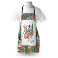 thumbnail image 3 of Christmas Apron Colorful Festive Frame with Seasonal Elements Santa Snowman Gingerbread Cookie, Unisex Kitchen Bib Apron with Adjustable Neck for Cooking Baking Gardening, Multicolor, by Ambesonne, 3 of 3