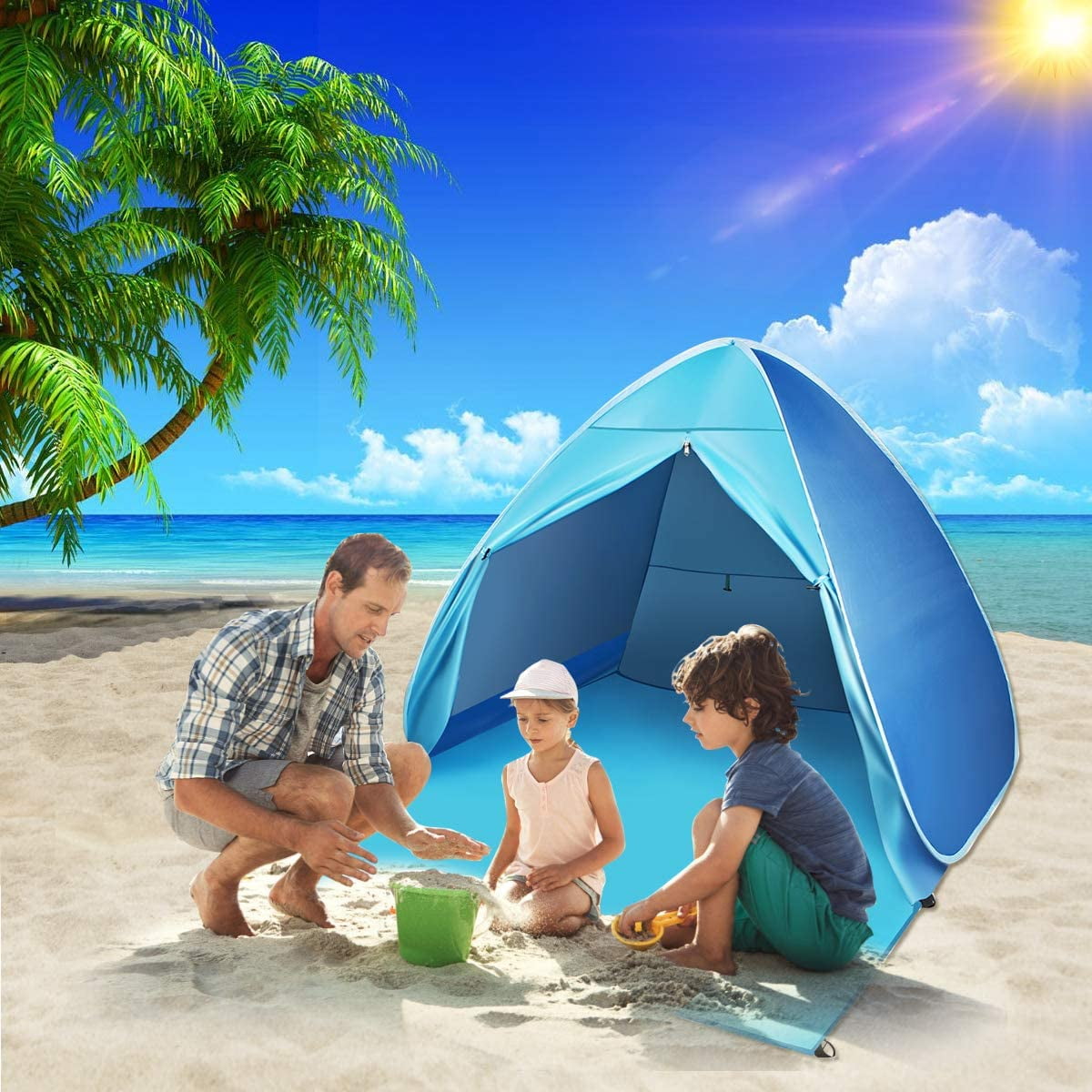 Best Beach Tent For Baby FBSPORT Beach Tent,Portable Pop Up Beach