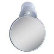 Angle View: Zadro 3.25 inch Round 2 Sided LED Hanging Bathroom Shower Mirror, 10X/5X