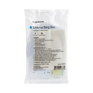 McKesson Enema Bag Set, Disposable - Relieves Constipation, 1500 mL, 1 Ct