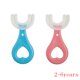 thumbnail image 1 of Cepillo de dientes para niños de 2 a 12 años de edad, cepillo de dientes infantil en forma de U con mango, cepillo de limpieza de cuidado bucal de silicona para regalos de bebé Tan Jianjun unisex, 1 of 2