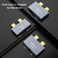 thumbnail image 3 of FLhrweasw Estación acoplamiento USB C HUB para MacBook Thunderbolt 3 Dual Type-C Adapter (B), 3 of 7