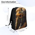 thumbnail image 4 of Honeii Cool Sunglasses Elephant Art Print Laptop Backpack for Work, College, Travel, Daily Backpacks for Men Women, Sport Rucksack,Computer Bag, 4 of 8