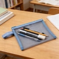 thumbnail image 4 of Weloille A5 Clear Mesh Storage Bag 1 Piece, Multifunctional Portable Handle File Bag, Breathable Lightweight Organizer Pouch, for Storing Pens Cosmetics Toys Office Supplies Small Items, 4 of 6