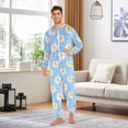 thumbnail image 3 of joogoo Duck on Daisy Floral Unisex Adults Onesies Pajamas Jumpsuits L, 3 of 7