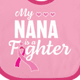 thumbnail image 4 of Inktastic Breast Cancer Awareness My Nana is a Fighter Boys or Girls Baby Bib, 4 of 4