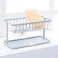 thumbnail image 5 of ABS material, three colors, double-layer drain rack, sponge storage rackgray, 5 of 5