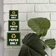 thumbnail image 4 of Square Plus Paper Only Wall or Door Sign | Eco-Friendly Recycling -Small, 4 of 9