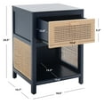 thumbnail image 3 of SAFAVIEH Miya Rustic Coastal 1 Drawer Nightstand, Navy/Natural, 3 of 13