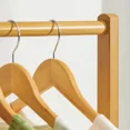 thumbnail image 4 of ShadeMart Nature Bamboo Clothing Rack with Wheels, Rolling Garment Rack for Hanging Clothes, 24" L x 13.8" W x 61" H, 4 of 6