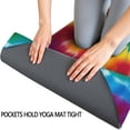 thumbnail image 3 of Rainbow Tie Dye Concentric Circles Hot Yoga Mat Towel Non Slip for Hot Yoga - Quick-Drying Yoga Mat Cover with 4 Corner Pockets with Travel Bag - Hot Yoga Towel Non Slip 70"x26", 3 of 6