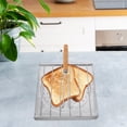 thumbnail image 4 of Grill Basket Stainless Steel Multi Functional Wire Steaming Cooling And Baking Barbecue Rack Wire Roaster Rack With Wooden Handle, 4 of 6