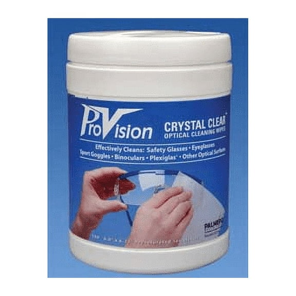 Palmero 3534 Pro-Vision Crystal Clear Optical Cleaning Wipes 6" x 6 3/4" 160/Bx