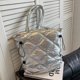 thumbnail image 5 of Bolso informal para mujer, Bolso elegante de gran capacidad para viajes de compras (plata), 5 of 8