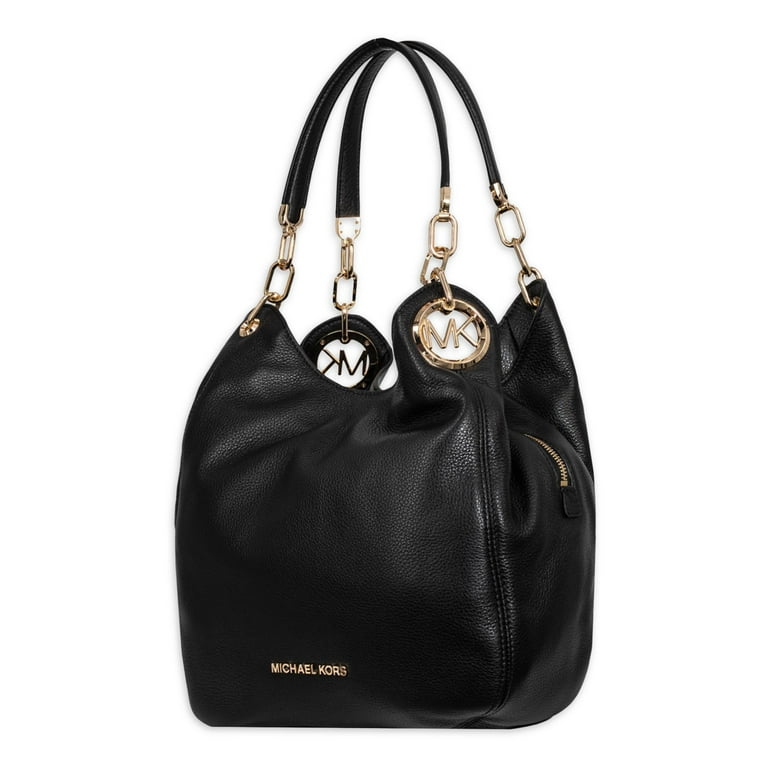 Michael Kors Medium Bucket Shoulder Bag Leather in color Black