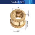 thumbnail image 2 of HUGFEGWE M6x6mm Female Thread Knurled Nuts,200PCS Hx8mm OD Brass Threaded Insert Embedment Nuts Hydraulic Welded Joint Injection Molding Assortment Kit for 3D Printing Injection Molding CJB91-24991, 2 of 9
