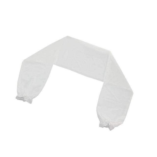 Decodeary Boléro en Chiffon à Manches Longues pour Femmes Blanc