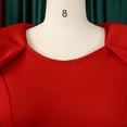 thumbnail image 5 of AURA Plus Size High Waist Pencil Midi Dress Short Sleeve Solid Color Summer Office Commuter Dress, 5 of 9
