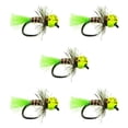 thumbnail image 3 of 5 piezas de tungsteno Jig Fly Fly Bead de tungsteno realista con plumas profesionales de mosca húmeda profesional atada al gancho para la carpa de Amarillo, 3 of 8